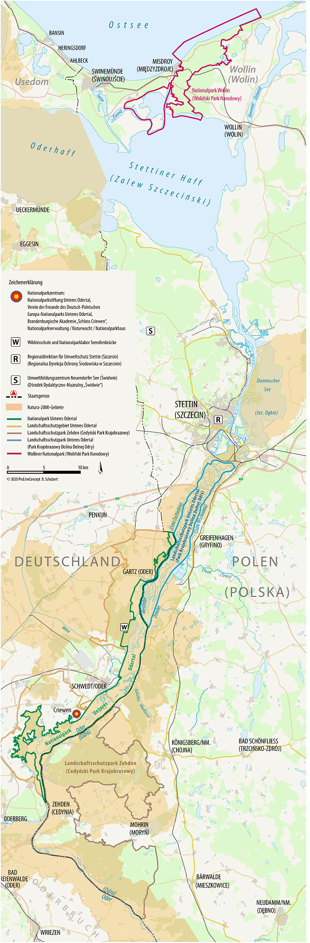 Oder estuary map