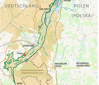 Oder estuary map